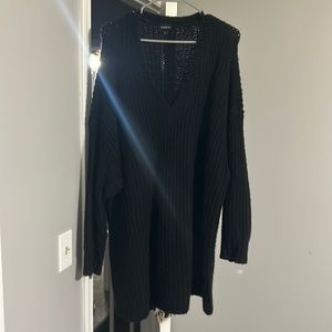 Torrid - 3 - long black sweater / sweater dress